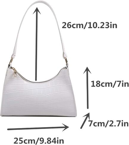 GORGLITTER Women's Leather Handbag Crocodile Pattern Clutch Purse Casual Mini Shoulder Bags in Saudi Arabia