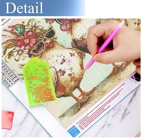 JFYHAB Chicken Diamond Painting Kits for Adults - Hen DIY 5D Diamond Art Kits Full Drill Diamond Dots Paintings with Diamonds Gem Art and Crafts Home Decor 12x16inch in Saudi Arabia