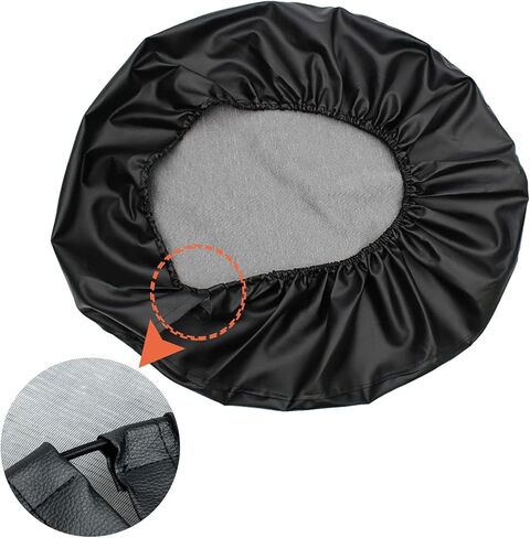 غطاء إطار احتياطي مقاس 15 بوصة، غطاء عجلة السيارة، أغطية جلدية لإطارات السيارات، واقيات عجلة جلدية مقاومة للماء من مادة PVC لسيارة جيب مقطورة، قارب متنقل، شاحنة تخييم سيارات الدفع الرباعي، القطر (27 بوصة - 28 بوصة) in Kuwait