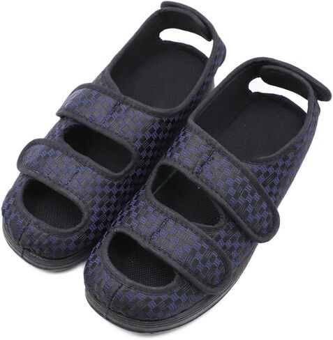 Women's Extra Wide Width Adjustable Slippers, Diabetic & Edema Slippers Swollen Feet Walking Shoes Indoor/Outdoor Orthopedic Sandals in Saudi Arabia
