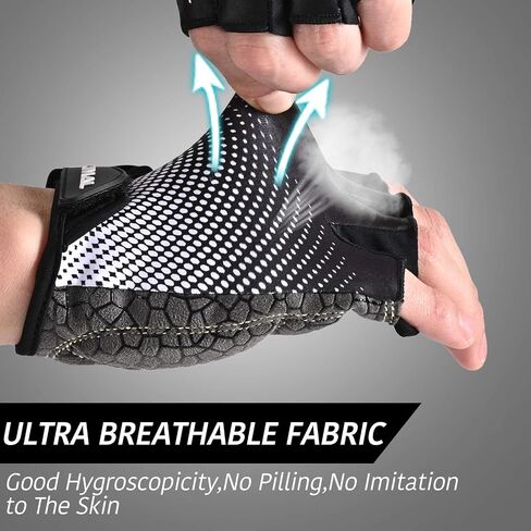 TRKIMAL Bike Gloves Mountain Bicycle Gloves Cycling Gloves with SBR Pad Anti-Slip Shock-Absorbing, Breathable Light Weight Nice Fit Half Finger Sports Gloves for Men Women in Saudi Arabia