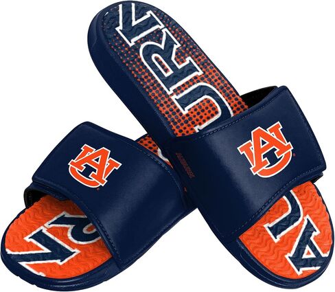 FOCO Auburn Tigers NCAA Men Gradient Wordmark Gel Slide - S in Saudi Arabia