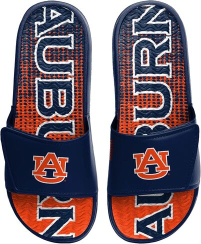 FOCO Auburn Tigers NCAA Men Gradient Wordmark Gel Slide - S in Saudi Arabia