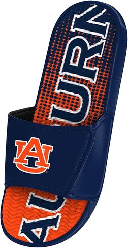 FOCO Auburn Tigers NCAA Men Gradient Wordmark Gel Slide - S in Saudi Arabia