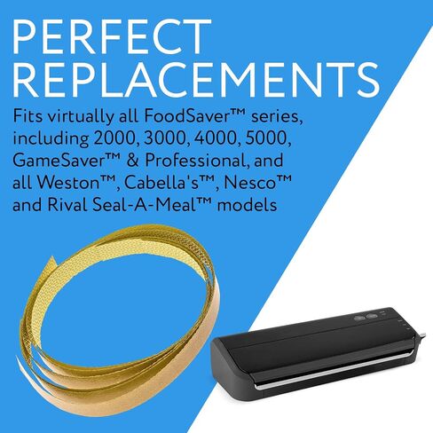 Impresa [3 Pack] Teflon Strips for FoodSaver Vacuum Sealers - Fits FoodSaver, Rival Seal-A-Meal, Weston, Cabella's and Nesco Models in Saudi Arabia