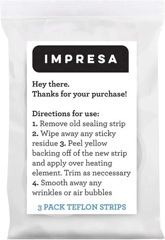 Impresa [3 Pack] Teflon Strips for FoodSaver Vacuum Sealers - Fits FoodSaver, Rival Seal-A-Meal, Weston, Cabella's and Nesco Models in Saudi Arabia