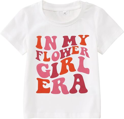 BOUTIKOME in My Flower Girl Era Shirts Toddler Baby Girls T-Shirt Wedding Summer Tops Bridal Party Short Sleeve Tees 1-6T in Saudi Arabia
