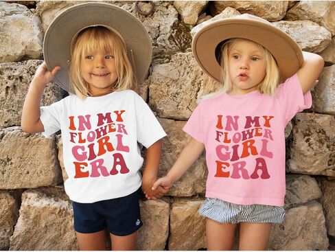 BOUTIKOME in My Flower Girl Era Shirts Toddler Baby Girls T-Shirt Wedding Summer Tops Bridal Party Short Sleeve Tees 1-6T in Saudi Arabia