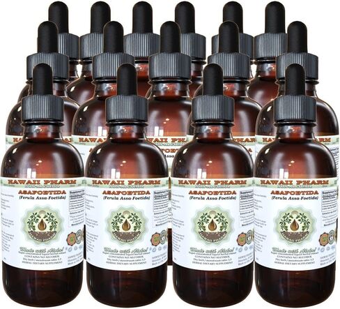 Hawaii Pharm Asafoetida Alcohol-Free Liquid Extract, Organic Asafoetida (Ferula Assa-foetida) Dried Herb Powder Glycerite Natural Herbal Supplement 2 oz in Saudi Arabia
