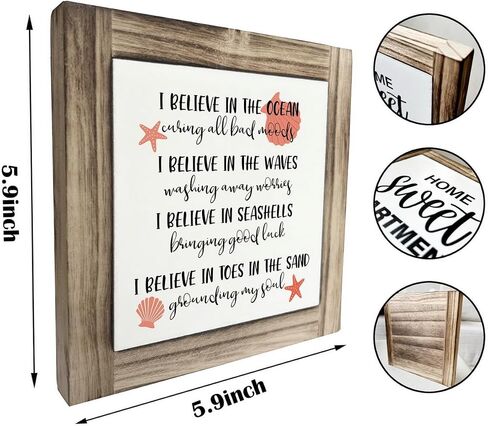 Ocean Wood Plaque Sign, Believe in Ocean Curing Bad Moods in Saudi Arabia
