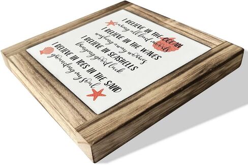 Ocean Wood Plaque Sign, Believe in Ocean Curing Bad Moods in Saudi Arabia