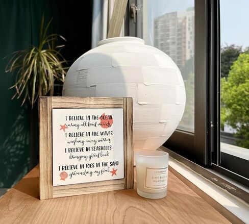 Ocean Wood Plaque Sign, Believe in Ocean Curing Bad Moods in Saudi Arabia
