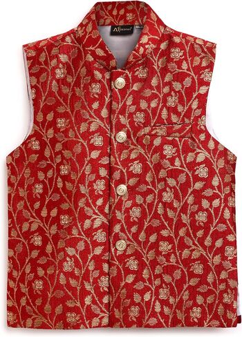 AJ Dezines Boys Nehru Jacket Floral Jacquard || Diwali Outfit in Saudi Arabia