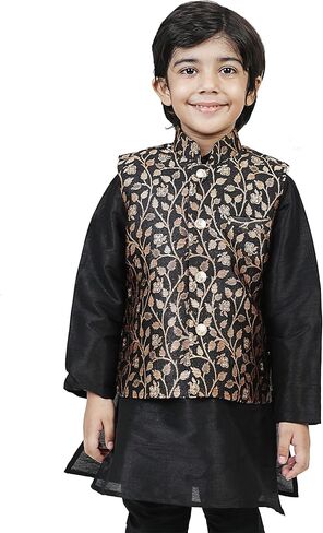 AJ Dezines Boys Nehru Jacket Floral Jacquard || Diwali Outfit in Saudi Arabia