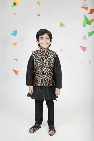 AJ Dezines Boys Nehru Jacket Floral Jacquard || Diwali Outfit in Saudi Arabia