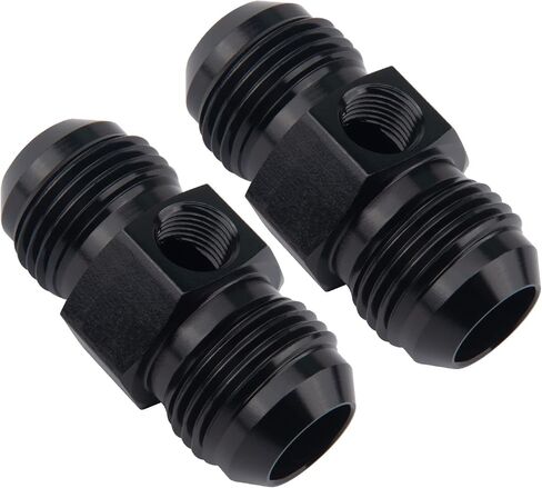 EVIL ENERGY 6AN Male to 6AN Male Flare Union Coupler with 1/8 NPT Gauge Port Fitting Adapter 2PCS in Saudi Arabia