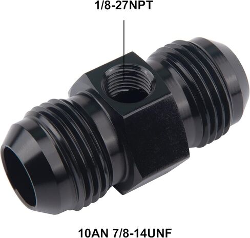EVIL ENERGY 6AN Male to 6AN Male Flare Union Coupler with 1/8 NPT Gauge Port Fitting Adapter 2PCS in Saudi Arabia