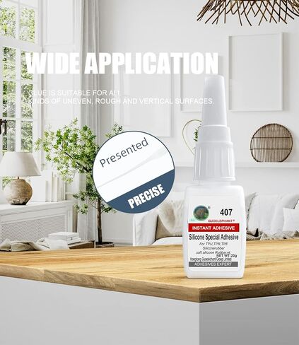 غراء سيليكون Weglau 20 جرام، غراء للسيليكون، للربط بين السيليكون والسيليكون والسيليكون والمواد الأخرى. غراء فائق فوري للسيليكون، مطاط السيليكون، TPU، TPR، TPE، السيليكون السائل in Kuwait