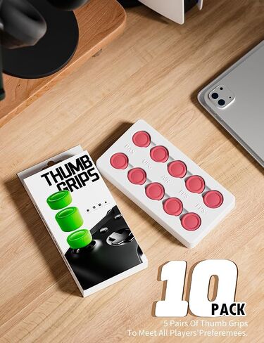 ELETIUO 5 Pairs/10 Pcs Thumb Grips Set for Xbox Series X/S,Xbox One,Xbox One X/S Controller,Anti-Slip Silicone Joystick Cap with 5 Designs, Custom Analog Thumbsticks Cover,Red in Saudi Arabia