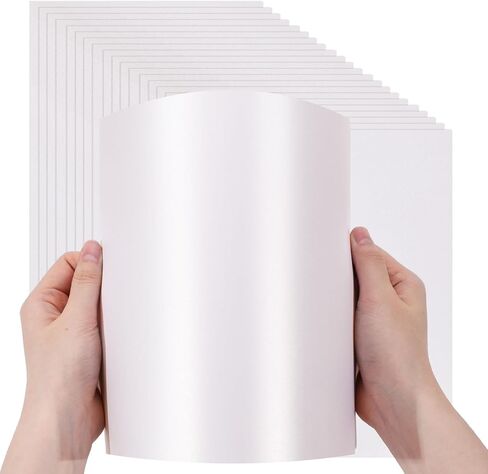 MCPINKY 72PCS Cream Glitter Cardstock, A4 Ivory Metallic Paper White Shimmer Cardstock for Scrapbooking Crafts Decorations Weddings in Saudi Arabia