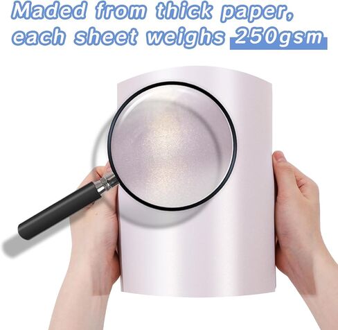 MCPINKY 72PCS Cream Glitter Cardstock, A4 Ivory Metallic Paper White Shimmer Cardstock for Scrapbooking Crafts Decorations Weddings in Saudi Arabia