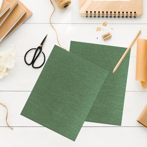 20 Sheets Dark Green Shimmer Cardstock 8.5 X 11", 92lb Thick Paper Card Stock Printer Paper Metallic Paper Double Faced Pearlescent Paper for Crafts DIY Cards Invitations Postcards Certificate in Saudi Arabia