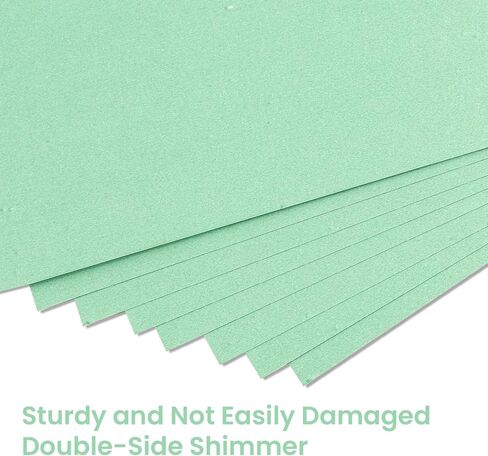 20 Sheets Dark Green Shimmer Cardstock 8.5 X 11", 92lb Thick Paper Card Stock Printer Paper Metallic Paper Double Faced Pearlescent Paper for Crafts DIY Cards Invitations Postcards Certificate in Saudi Arabia