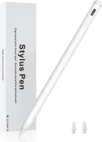 قلم ستايلس لجهاز iPad مع شحن لاسلكي مغناطيسي، لقلم Apple الجيل الثاني متوافق مع iPad Pro 11 في 1/2/3/4، iPad Pro 12.9 في 3/4/5/6، iPad Air 4/5، iPad Mini 6... in Saudi Arabia