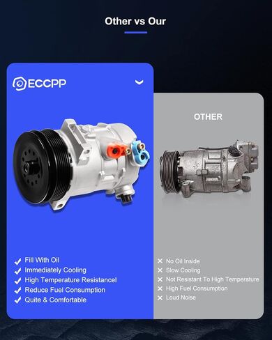 ECCPP ضاغط التيار المتردد CO 11267C 2007-2014 Ch-rysler 200 لـ Sebring لـ D-odge Avenger Journey 2.4L مضخة ضاغط التيار المتردد in Saudi Arabia