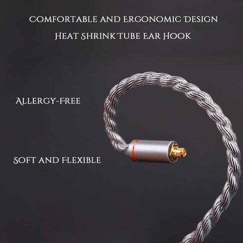 RDD The ONE Audio IEM Cable (0.78 2PIN) for hearphone in-Ear Monitor Silver Plated 1.2m 3.5mm 24K Gold-Plated Balanced Audio Plug High-Fidelity Wire Sound The high Purity Oxygen-Free Copper in Saudi Arabia