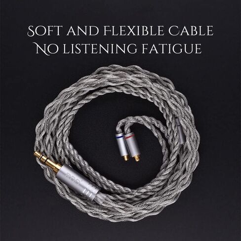 RDD The ONE Audio IEM Cable (0.78 2PIN) for hearphone in-Ear Monitor Silver Plated 1.2m 3.5mm 24K Gold-Plated Balanced Audio Plug High-Fidelity Wire Sound The high Purity Oxygen-Free Copper in Saudi Arabia