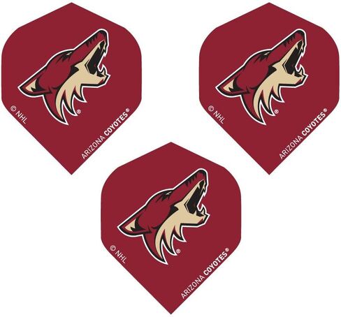 NHL Phoenix Coyotes Unisex Phoenix Coyotes Standard Shape Dart FlightsNHL Phoenix Coyotes Standard Shape Dart Flights, Black, Standard in Kuwait