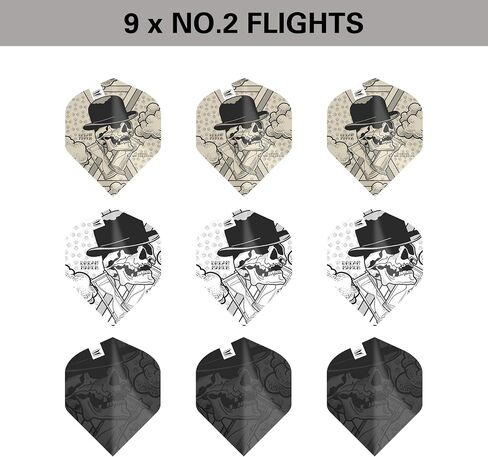 Target Dimitri Van Den Bergh Ink Design No.2 Dart Flights - 3 Set Pack (9 in Total) in Saudi Arabia