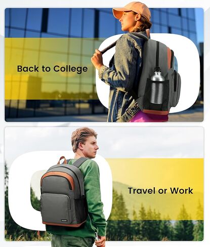 حقيبة ظهر Vorspack للرجال والنساء - حقيبة كتب أساسية خفيفة الوزن كاجوال لحقيبة الظهر للسفر والعمل الجامعي - أسود in Kuwait