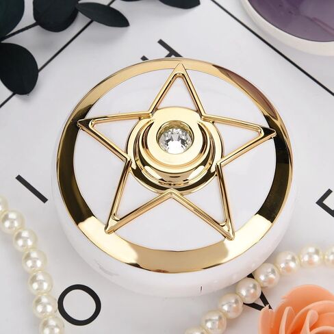 حافظة عدسات لاصقة، علبة عدسات لاصقة محمولة بثلاثة ألوان مع علبة عدسات على شكل نجمة خماسية مرآة (ذهبي) in Kuwait