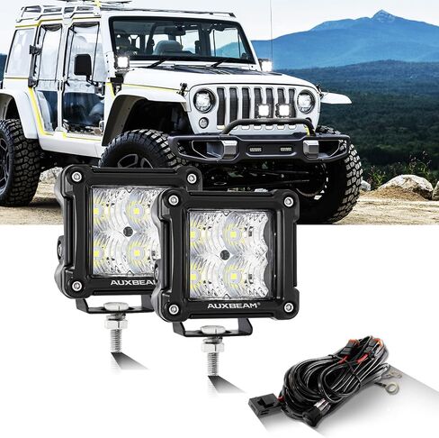Auxbeam 3 Inch Amber Off-Road Light Cover, Waterproof Polycarbonate Protective Lens for LED Cube Lights Driving Fog Light in Saudi Arabia