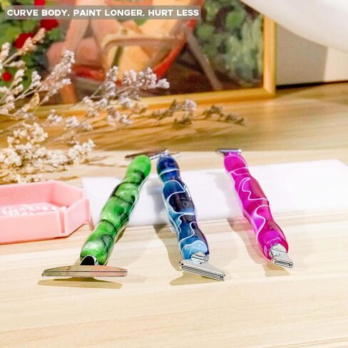 Magoog 38PCS Diamond Pen Painting Kits, Diamond Painting Accessories, Pretty Diamond Pen Painting, 8 Metal Tips and 12 Glue Clay, Silver in Saudi Arabia
