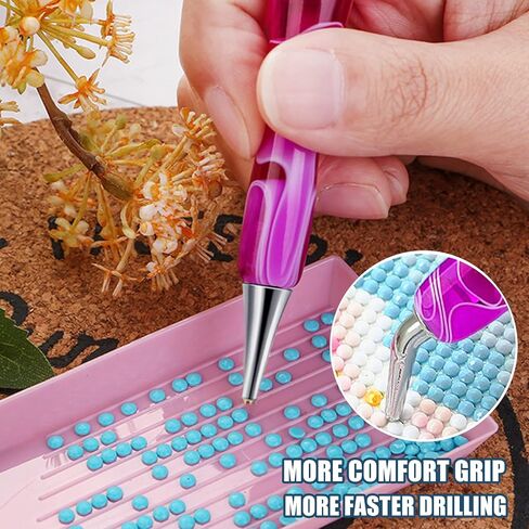 Magoog 38PCS Diamond Pen Painting Kits, Diamond Painting Accessories, Pretty Diamond Pen Painting, 8 Metal Tips and 12 Glue Clay, Silver in Saudi Arabia
