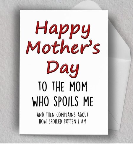 Spoiled Rotten Child Card for Mother's Day | Blank Greeting Card in Saudi Arabia