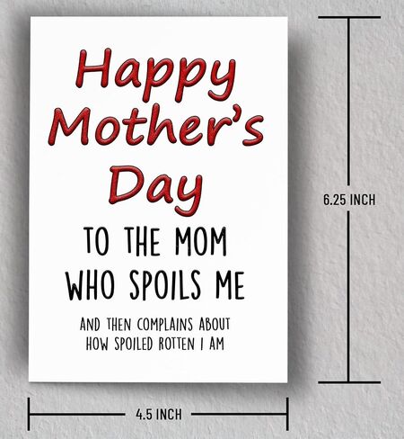 Spoiled Rotten Child Card for Mother's Day | Blank Greeting Card in Saudi Arabia