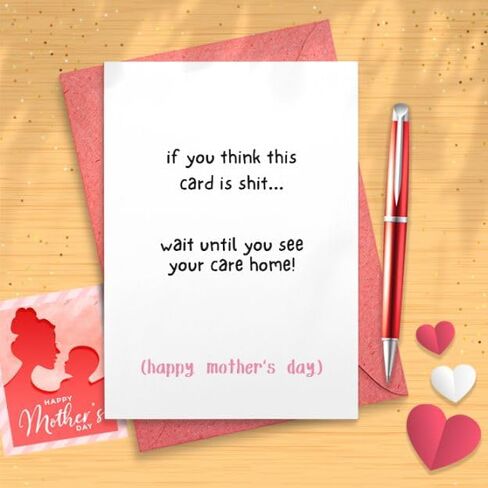 Rude, funny Mothers Day card for mom or mom on mother's day, For Mom, Funny Mother's Day Card, For Mom [01738] in Saudi Arabia