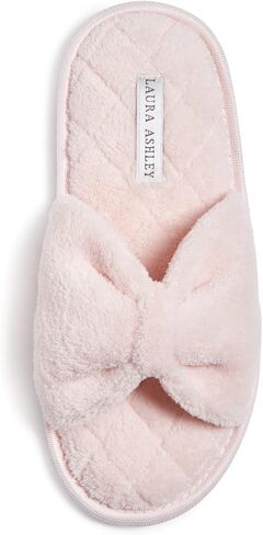 Laura Ashley Ladies Open Toe Plush Terry Slipper in Saudi Arabia