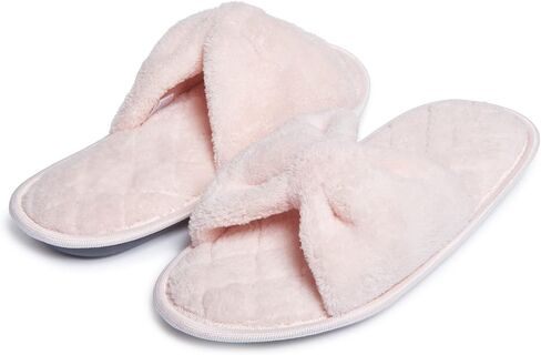 Laura Ashley Ladies Open Toe Plush Terry Slipper in Saudi Arabia
