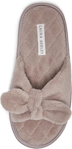 Laura Ashley Ladies Open Toe Plush Terry Slipper in Saudi Arabia
