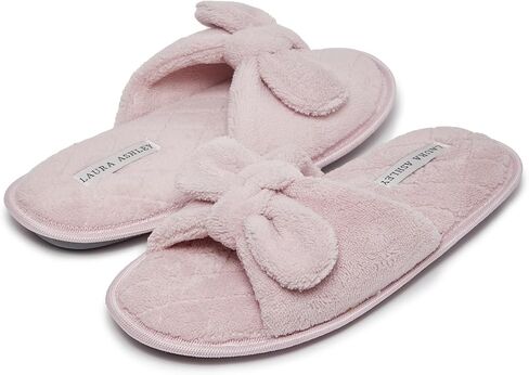 Laura Ashley Ladies Open Toe Plush Terry Slipper in Saudi Arabia