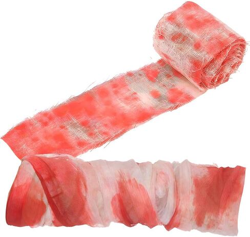 Amscan Bloody Gauze Roll - 1 Pc. - Creepy Design, Perfect for Halloween Parties, Haunted Houses & Scary Events in Saudi Arabia