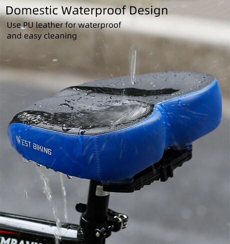Bike Seat Cushion Durable PU Leather Cycling Seat Shockproof and Comfortable Bicycle Replacement Saddle in Saudi Arabia