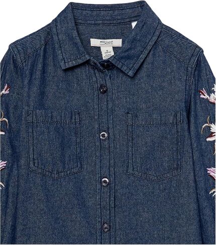 Silver Jeans Co. Girls' Embroidered Long Sleeve Blouse in Saudi Arabia