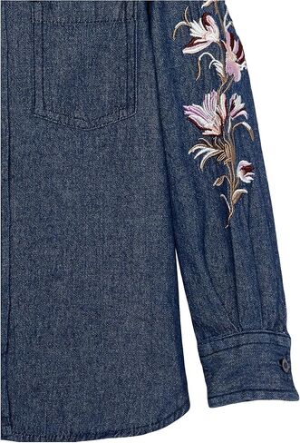Silver Jeans Co. Girls' Embroidered Long Sleeve Blouse in Saudi Arabia