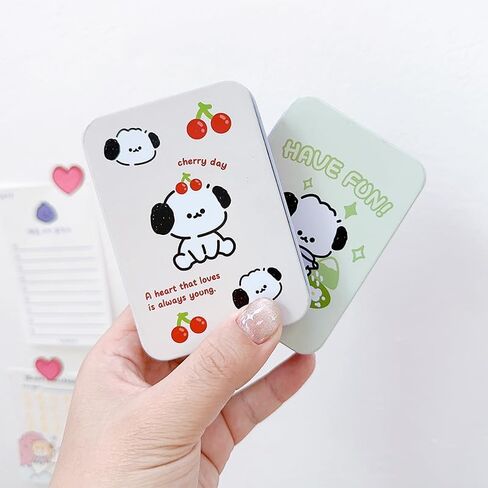TANG QIRA 6 Pack Mini Metal Tinplate Boxes,Cute Cartoon Dog Design Portable Rectangular Box Storage Kit, Home Organizer For Stickers Watercolor Jewelry Makeup Pill Candy Craft Containers. in Saudi Arabia